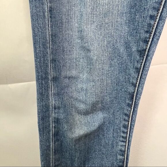 Levi’s Wedgie Skinny Jeans Button Fly Frayed hem blue jeans - Picture 5 of 15